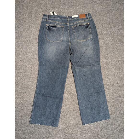 Judy Blue Straight Fit Jeans Womens Plus Size 22W Raw Hem Denim - Picture 2 of 10